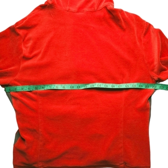 Y2K Nike Red Velour Full Zip Retro Racer Stripes Relaxed Fit women's medium - Picture 13 of 13